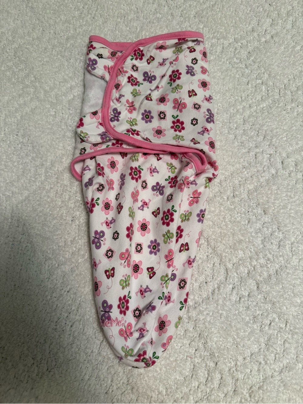 Pink Floral & Butterfly Swaddle Sleep Sack - Summer